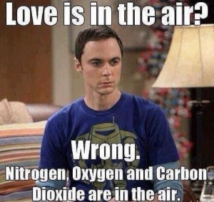 L’amore è nell’aria? Sbagliato! Idrogeno, ossigeno e diossido di carbone, sono nell’aria