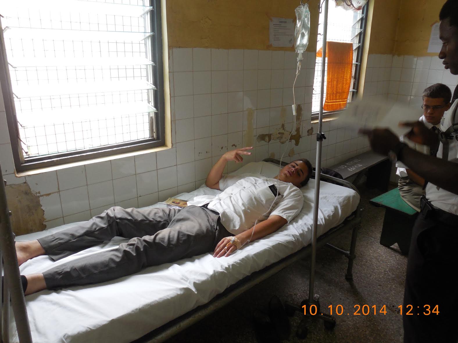 Missionario mormone malato in ospedale Africa