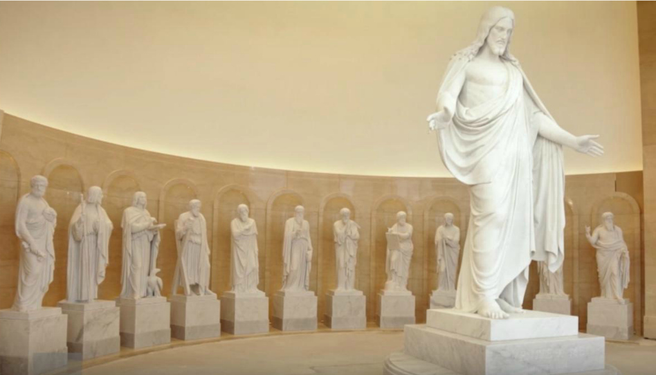 gesù e gli apostoli nella piazza del tempio di Roma