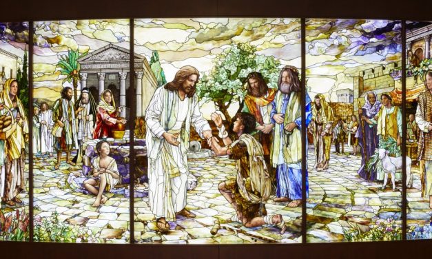 12 episodi della vita di Cristo sulla vetrata del Centro Visitatori di Roma